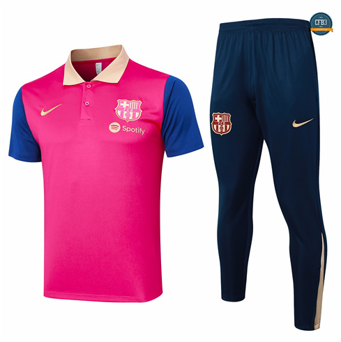 Crear Camiseta entrenamiento Barcelona polo + Pantalones Rosa 2024/2025