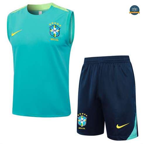 Diseño Camiseta entrenamiento sin mangas Brasil azul 2024/2025