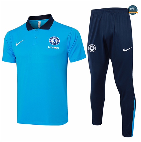 Outlet Camiseta entrenamiento Chelsea polo + Pantalones azul 2024/2025