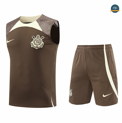 Crear Camiseta entrenamiento sin mangas Corinthians marrón 2024/2025