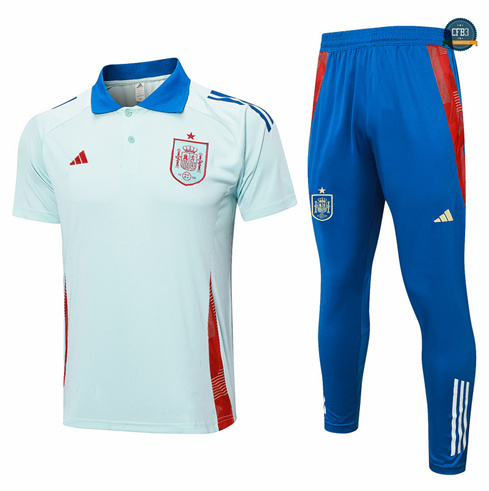 Buscar Camiseta entrenamiento Espana polo + Pantalones azul claro 2024/2025