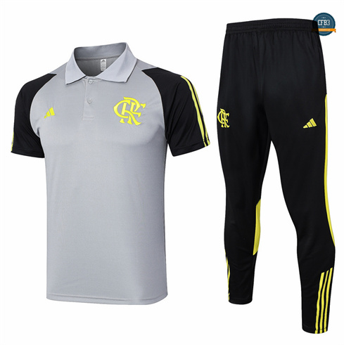 Buscar Camiseta entrenamiento Flamengo polo + Pantalones gris claro 2024/2025