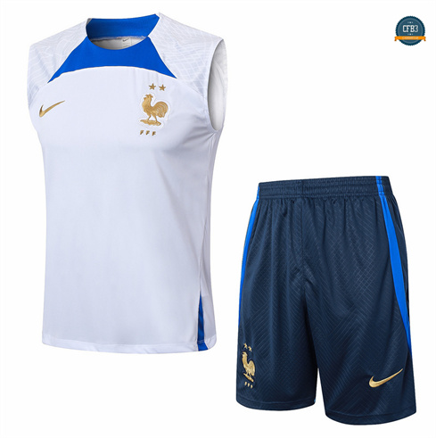 Outlet Camiseta entrenamiento sin mangas Francia Blanco 2024/2025