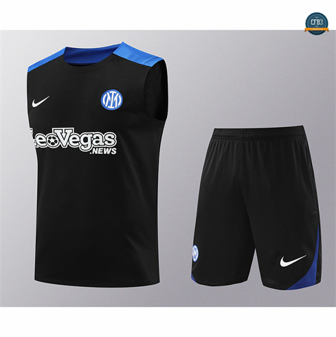 Diseño Camiseta entrenamiento sin mangas Inter Milan negro 2024/2025