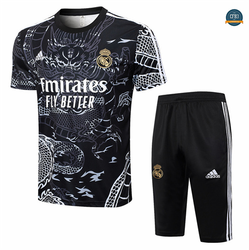 Diseño Camiseta entrenamiento Real Madrid + Pantalón negro 2024/2025