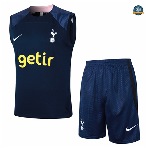 Diseño Camiseta entrenamiento sin mangas Tottenham Hotspur azul real 2024/2025