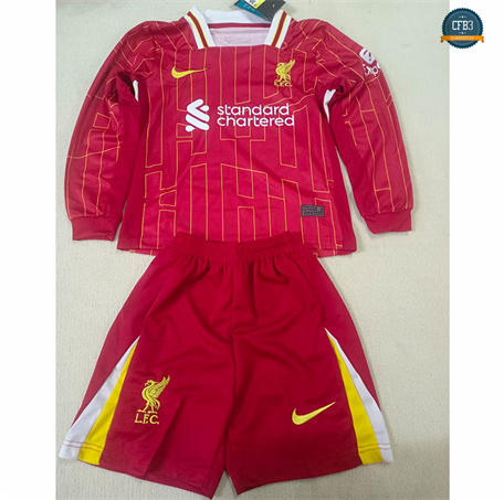 Hacer Camiseta Liverpool Niño Primera Manga Larga Equipación 2024/2025