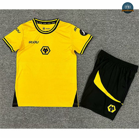 Diseño Camiseta Wolverhampton Niños Primera Equipación 2024/2025