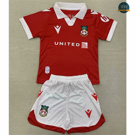 Hacer Camiseta Wrexham Niños Primera Equipación 2024/2025