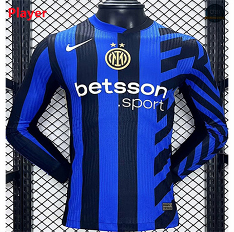 Crear Camiseta Inter Milan Player Primera Equipación Manga larga 2024/2025