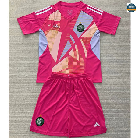 Cfb3 Camiseta futbol Celtic Niños Equipación Portero Rosa 2024/2025