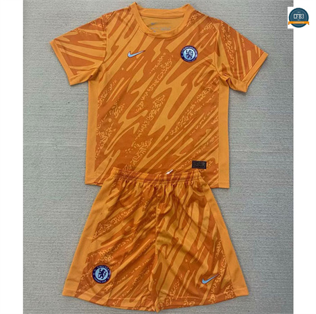 Cfb3 Camiseta futbol Chelsea Niños Equipación Portero Naranja 2024/2025