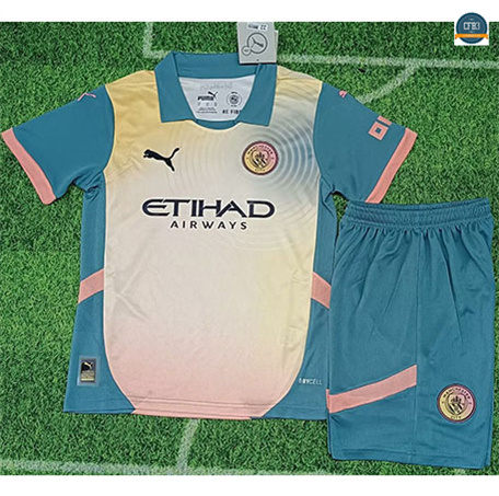 Cfb3 Camiseta futbol Manchester City Niños 3ª Equipación 2024/2025