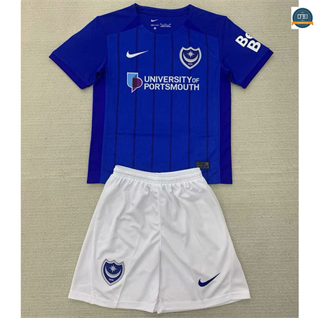 Cfb3 Camiseta futbol Portsmouth Niños 1ª Equipación 2024/2025