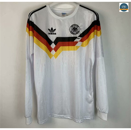 Cfb3 Camiseta futbol Retro 1990 Alemania 1ª Equipación Manga Larga