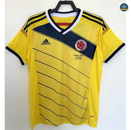 Cfb3 Camiseta futbol Retro 2014 Colombia 1ª Equipación