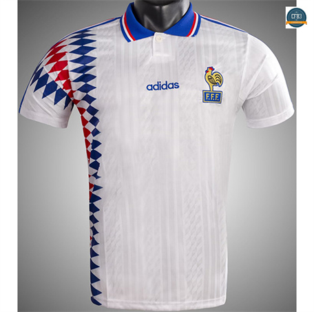 Cfb3 Camiseta futbol Retro 1994 Francia 2ª Equipación